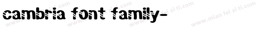cambria font family字体转换